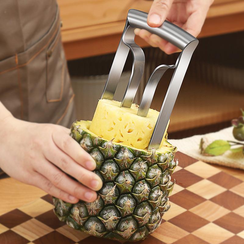 Pineapple Peeler Cutter Stainless Steel Ananas Meat Extractor Cut Corer Remover Machine Home Kitchen Knife Slicer Fruit Tools