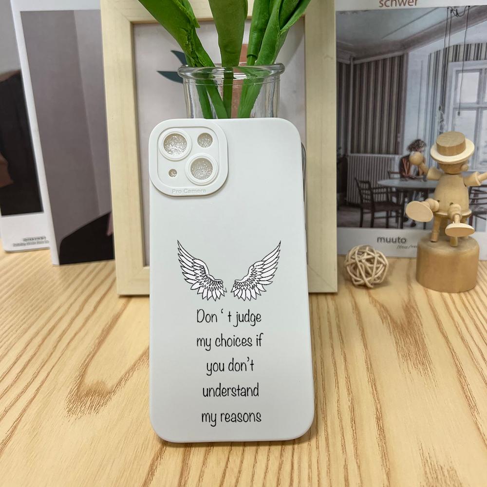 Creative quote design phone case suitable for iPhone 17 16 15 14 13 12 11 Pro/Max/Plus anti drop and shockproof back cover