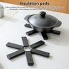 Foldable Heat-resistant Placemat Detachable Mat Anti-slip Insulation Pad Anti-scald Coasters Accessories Dining Room