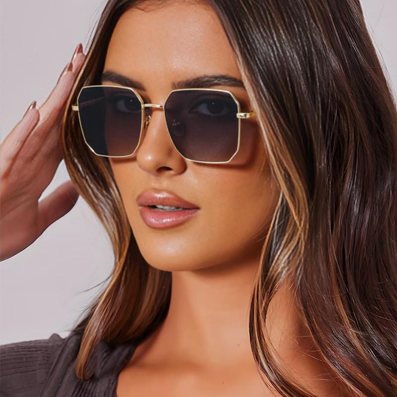 Geometric Polygon Sunglasses For Men And Women With Uv400 Protection For Outdoor Sports And Fashion