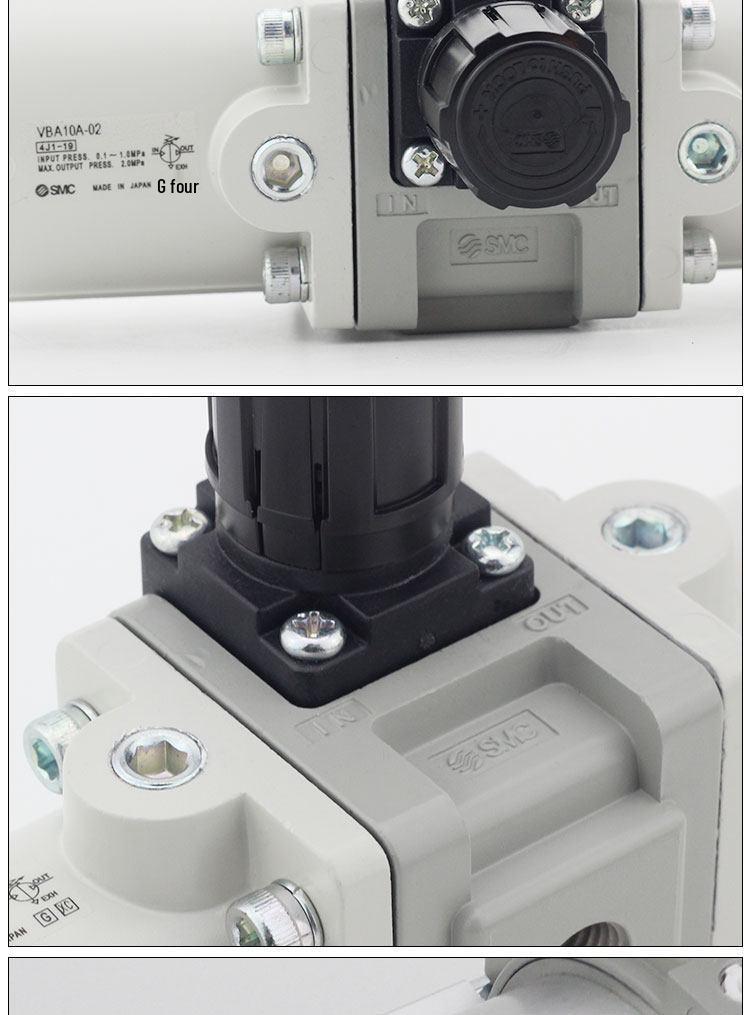 SMC VBA Series Booster Valve: VBA10A-02GN, VBA20A-03GN, VBA40A-04GN, VBA43A-04GN