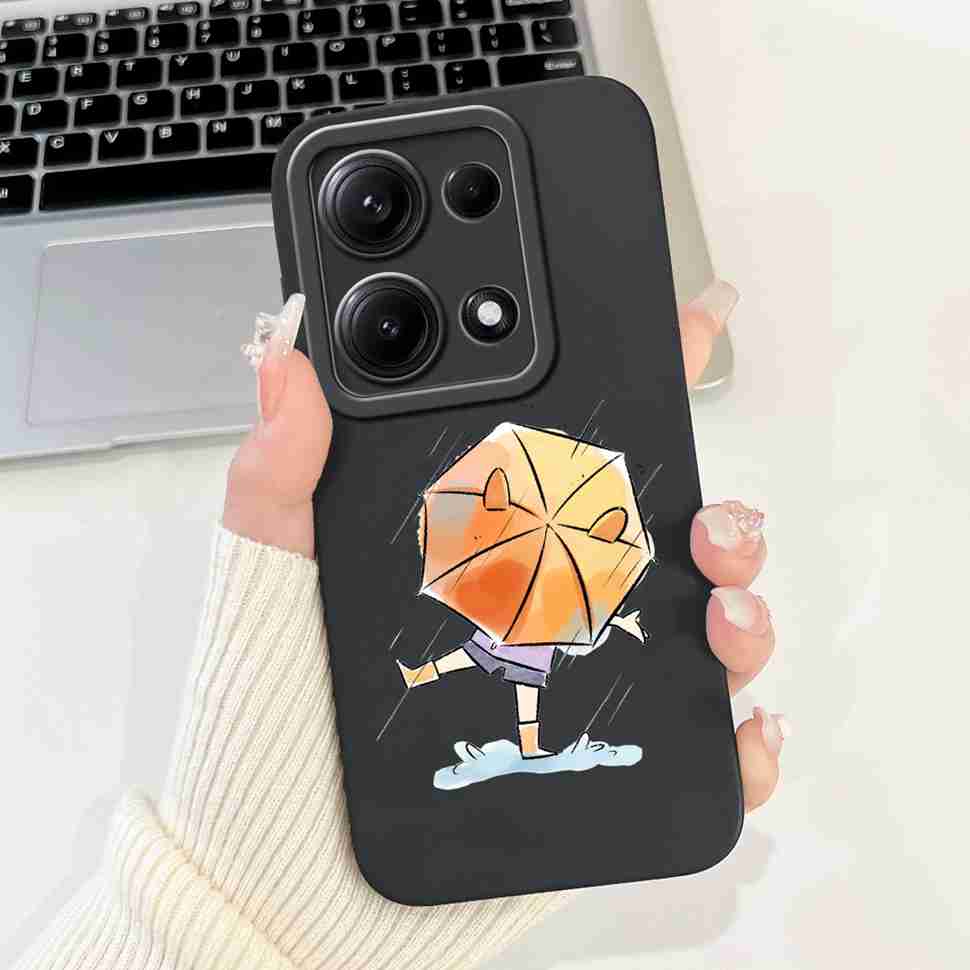 Simple Silicone Case For Redmi Note14s 4G Capa Lovely Panda Rabbit Shockproof Back Cover For Xiaomi Redmi Note 14S Phone Shell