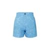 Under Armour Project Rock Terry Tie-Dye Letter Print Training Lace-Up Mid-Rise Casual Shorts Women Shorts Blue 1382712-444
