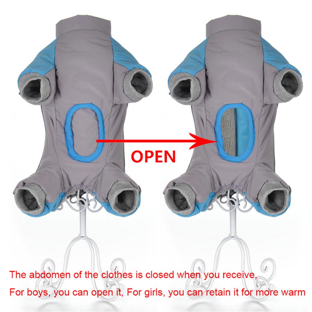 Small Medium Dogs Warm Clothes Waterproof Winter Thicken Fleece Pet Puppy Cats Jumpsuit Reflective Chihuahua Jacket Coat Outfit