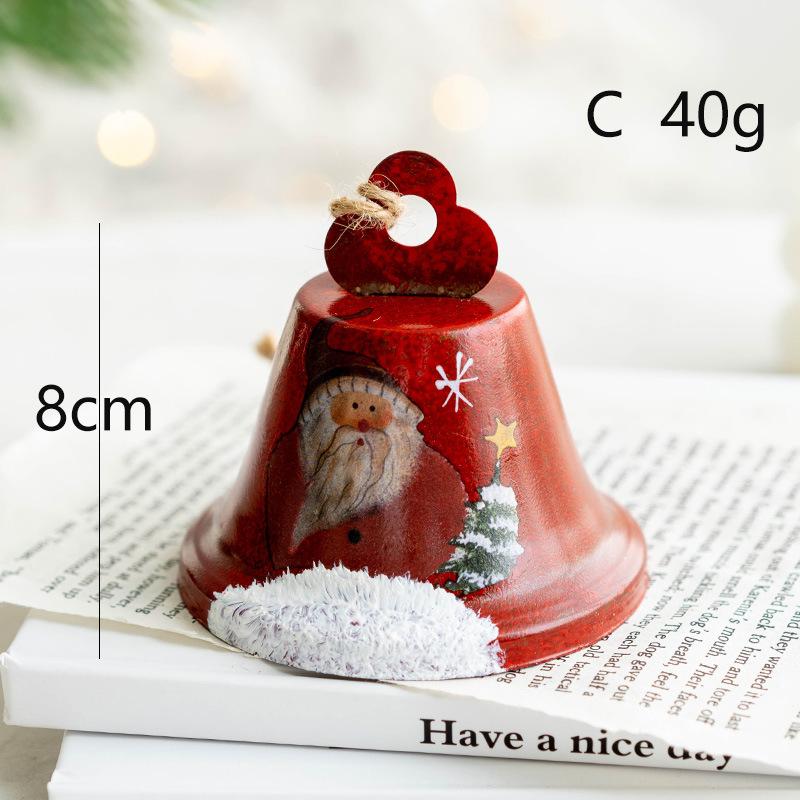 New Arrival boże narodzenie kutego żelaza dzwonek bałwanek łoś wisiorek ozdoba 2023XMAS Home Decor ozdoba choinkowa Natal Navidad