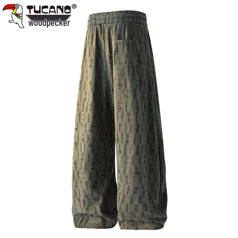 TUCANO Men's Chic Plaid Loose Fit Casual Pants