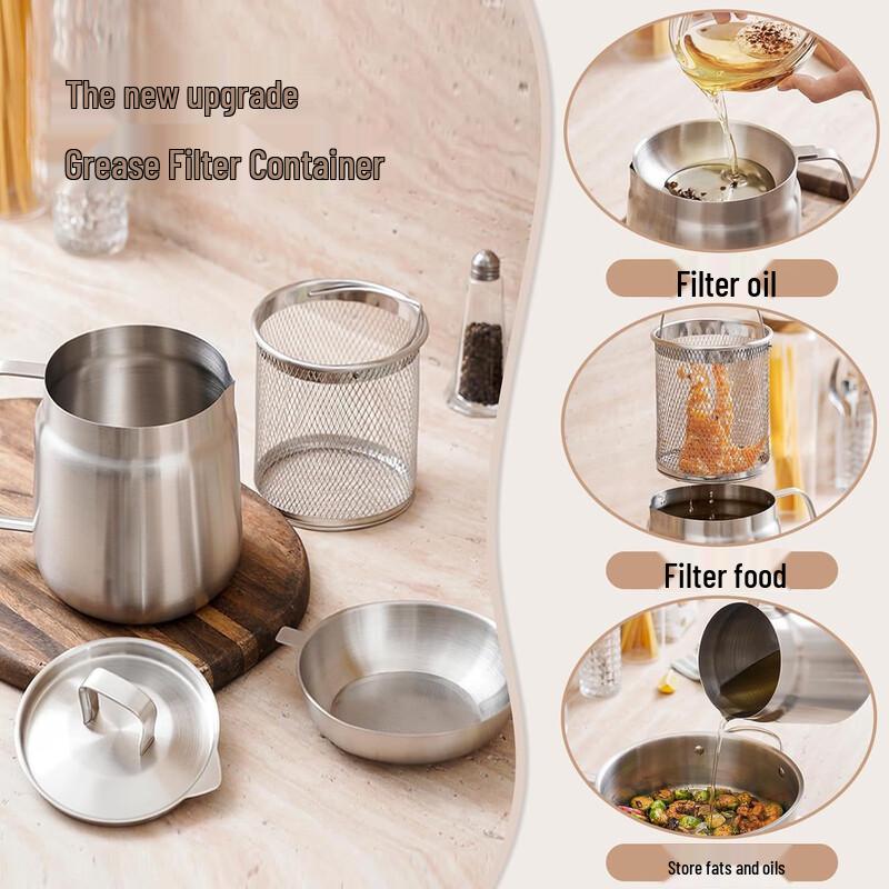 304 Stainless Steel Oil Filter Pot & Fryer