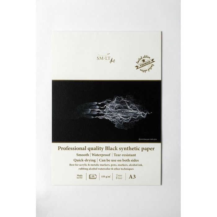 Bloc SM-LT A3 Beaux-Arts Yupo Noir 10 feuilles 155 g/m²
