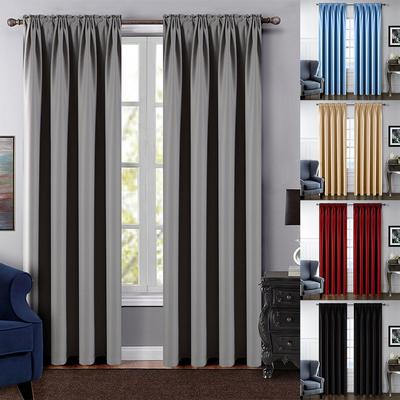 Blackout Curtains Living Room Bedroom Insulating Window Solid Blackout Curtains