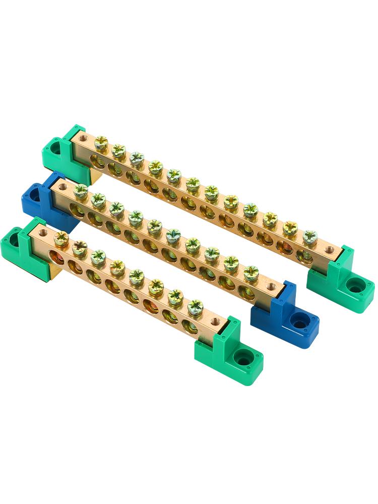 Neutral Copper Busbar 8*12 with 4/6/8/10 Holes for High Current Server Room Grounding Terminal