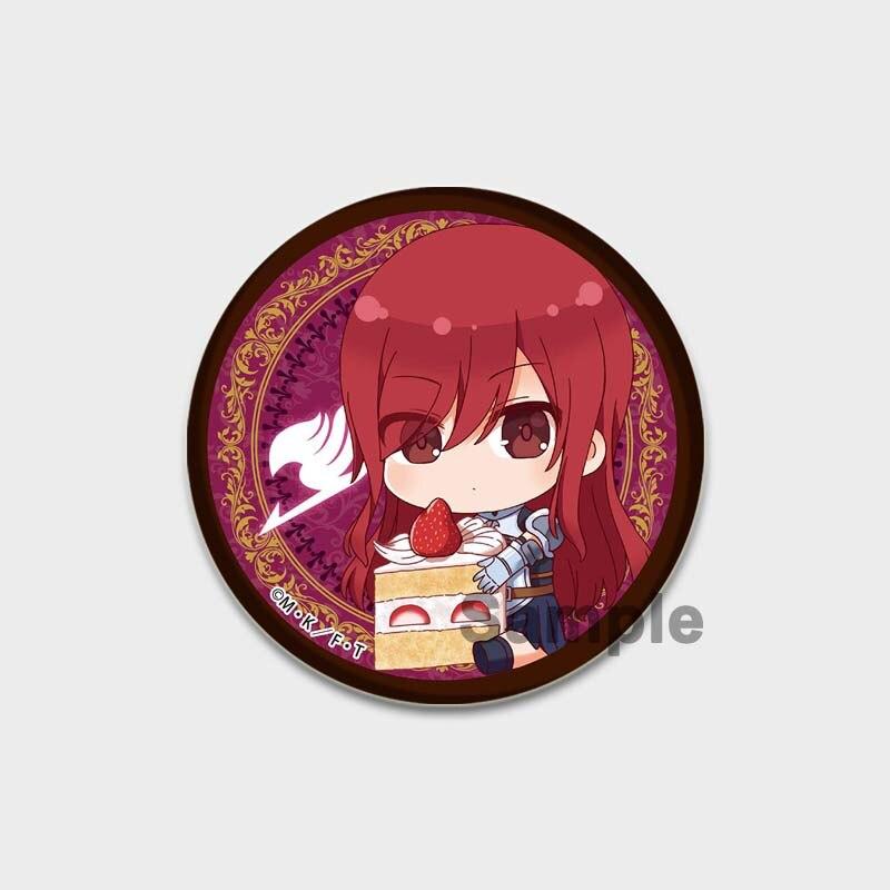 58MM Cute Fairy Tail Email Pins Cosplay Odznak Kreslený Natsu Lucy Brož Anime Pin Collection Batohy Oblečení Klobouk Dekorace Dárky