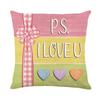 Love Print Pillowcase Valentine's Day Lettered Linen Upholstered Upholstery