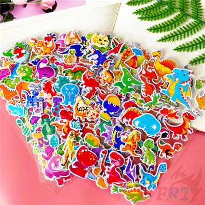 12Sheets/set Q Dinosaurs  Rewards Sticker Puffy Bubble Toys Stickers
