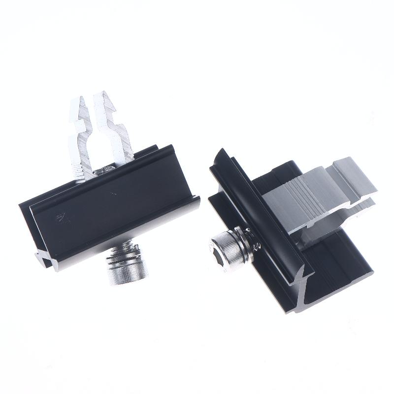 Abrazadera para Panel Solar de Acero Inoxidable Sujeción Rápida de Módulo Solar Fotovoltaico Abrazadera Central para Piezas Fotovoltaicas de 30-50 mm