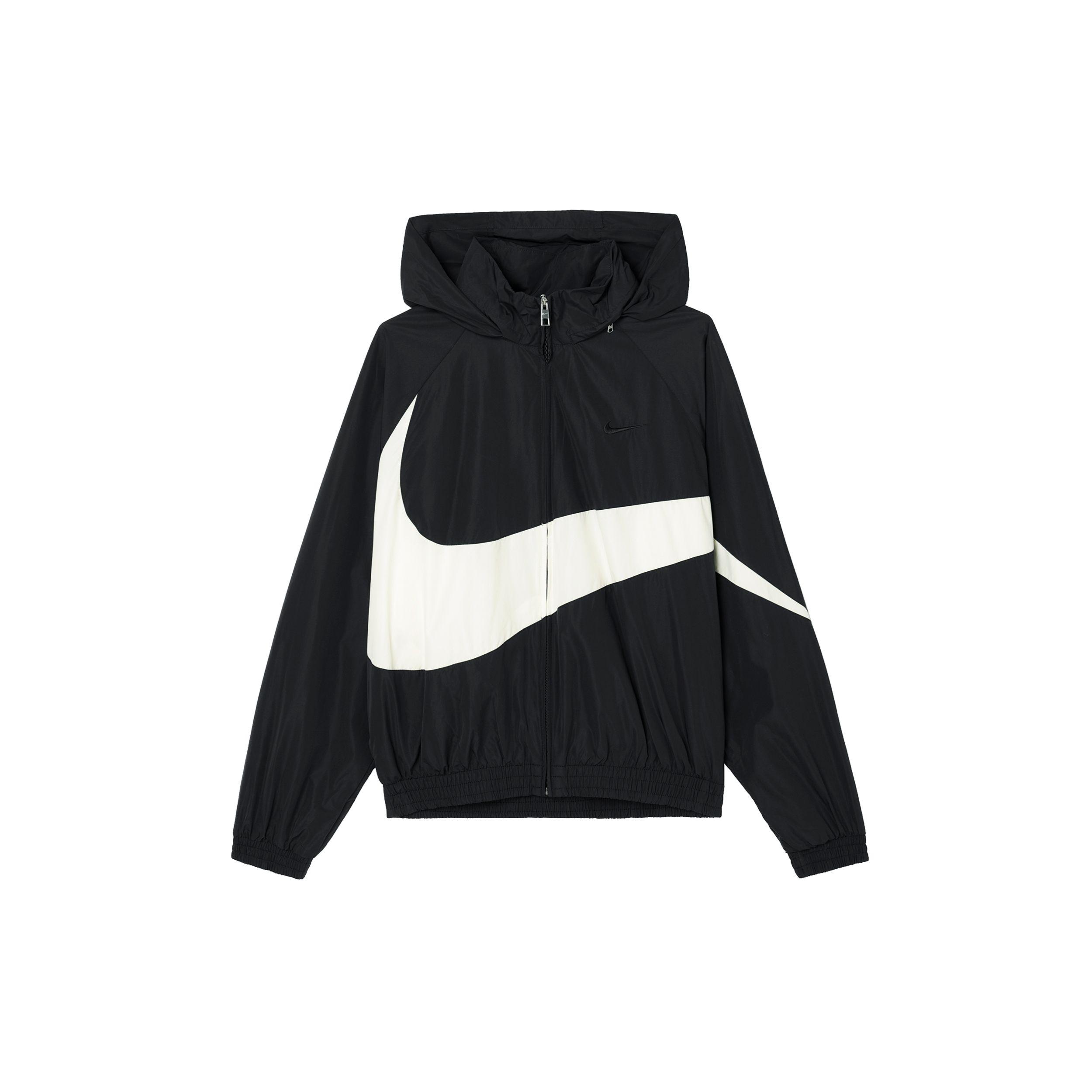 Nike Swoosh Woven Jacket Black Coconut Milk FB7878-010 L