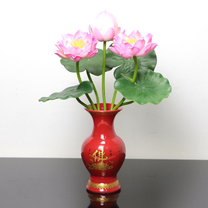 Petites Fleurs Artificielles Décoration Lotus Lys pour Maison & Offrandes à Bouddha