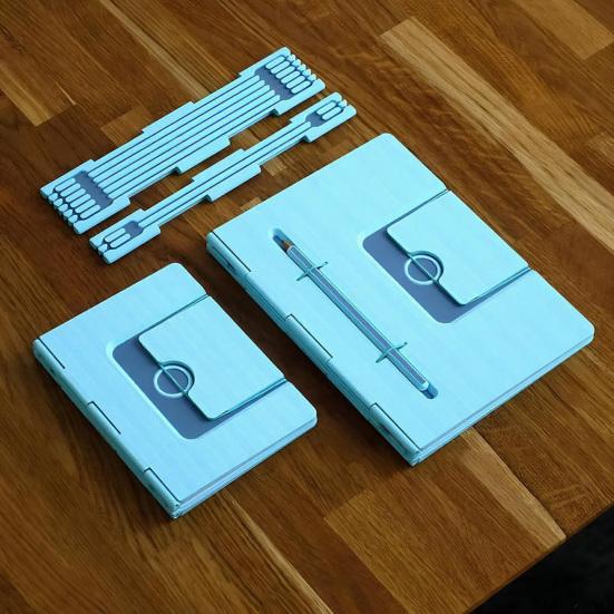 yangyizhi Infinite Expandable Notebook, Modular DIY Reusable Journal with Pen Holder, 3D Printed Cover for Office School, Sketchbook