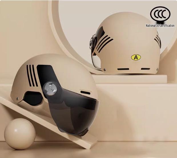 3C Universal Safety Helmet for Electric Scooters & Motorcycles - Summer Half Helmet for Men & Women