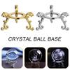 Handicraft Desktop Ornaments Sphere Stone Support Metal Holder Photography Props Figurine Crystal Ball Base Display Stand