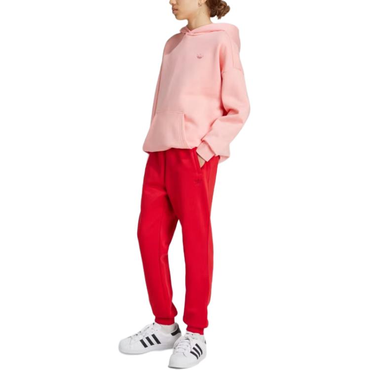 adidas Originals Kids Comfortable Stylish Cuffed Casual Pants Kids Pants Red JI6372