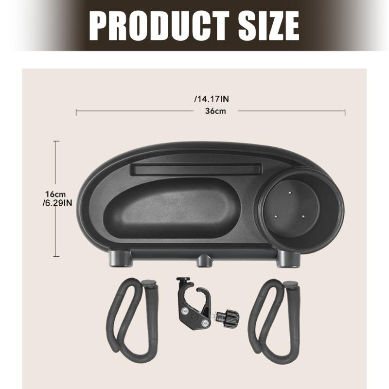 Lightweight Plastic Food Tray For Strollers Easy Setups Quick Cleaning Universal Pram Tray with Cup Phone Holder