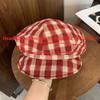 Nuovo Berretto Morbido a Quadri Bordo Sottile Ottagonale Irregolare Cappello da Pittore Artista Stile Retrò Casual Berretto da Giornalaio con Visiera Viaggio