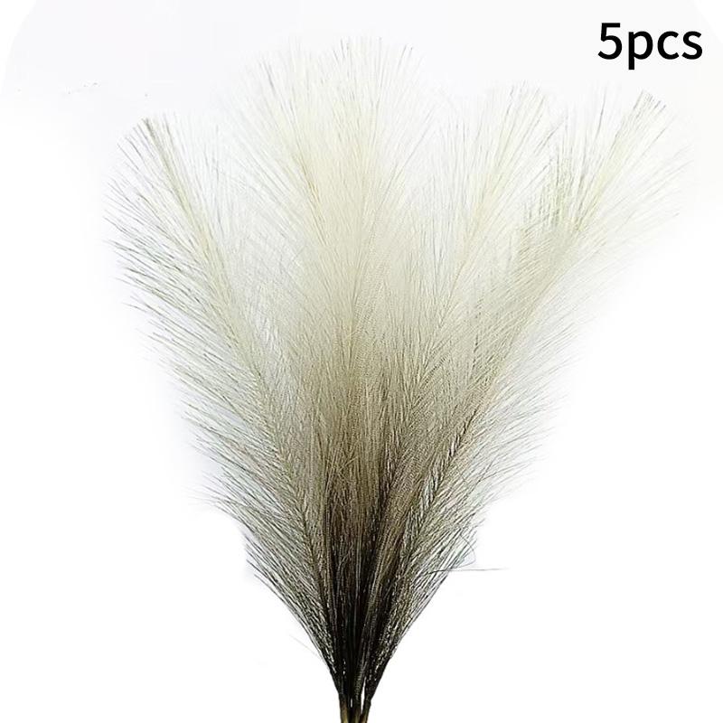 Simulated Reed Pampas Grass Artificial Plant Colorful Feather Decoration For Wedding Banquet Arrangement Shop Store Decor Props