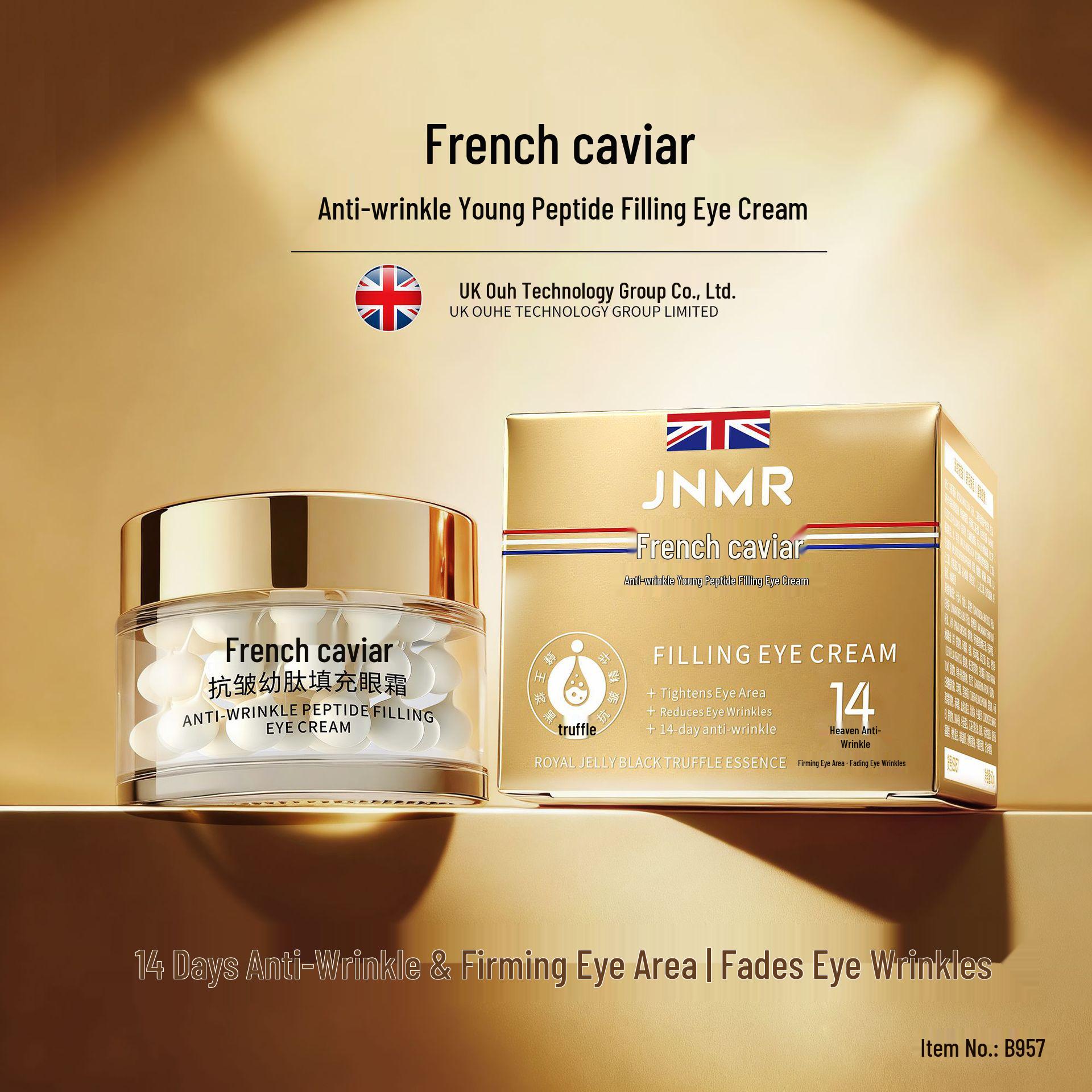 JNMR Caviar DNA Anti-Wrinkle Eye Cream - Firming & Hydrating Treatment for Reducing Eye Wrinkles.
