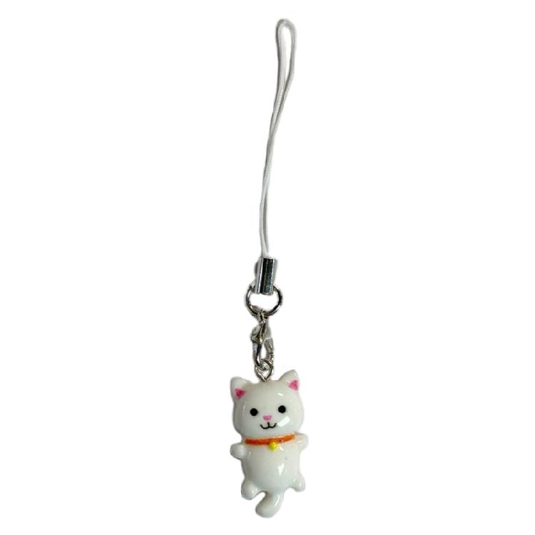 Y2k Phone Charm Cute Cat Pendant Keychain Phone Chain Strap Lanyard Jewelry Gift