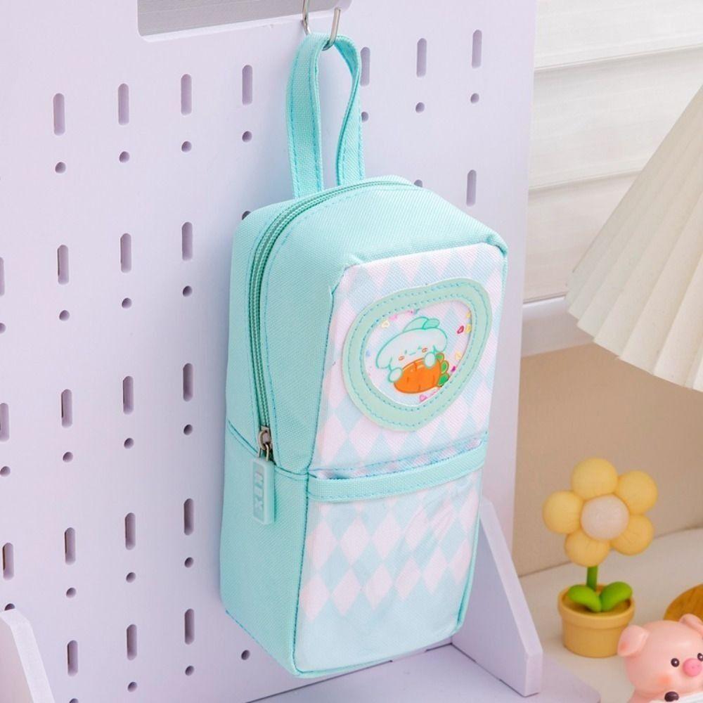 Handheld Storage Bag Large Capacity Stationery Box Simple Cartoon Pen Bag  Kid