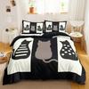 Cute Cat Single-sided Printed Bedding Set ,Comforter Cartoon Duvet Bedding Cover Pillows Comfortable Bedspreads Bedding Set