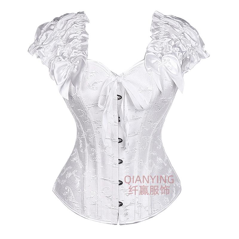 Women Double Strap Push Up Bustier Tummy Control Waist Trainer Body Shaping Corset Shapewear