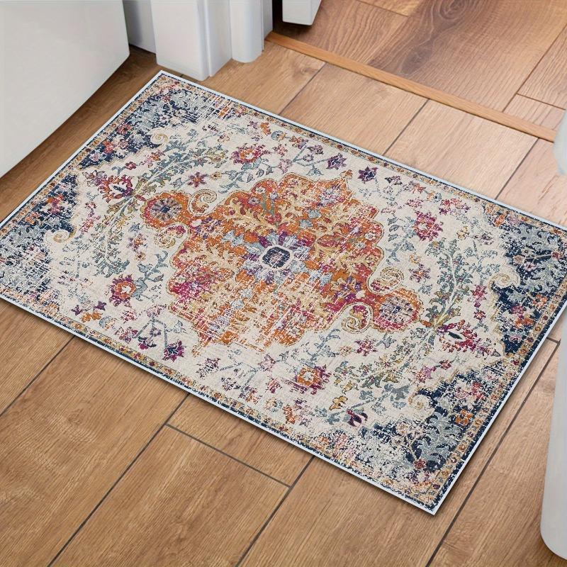 Tappeti Boho Vintage Lavabili Antiscivolo Tappeto da Area Corridoio Fattoria Camera da Letto Cucina Soggiorno Tappeto per Pavimento Contemporaneo
