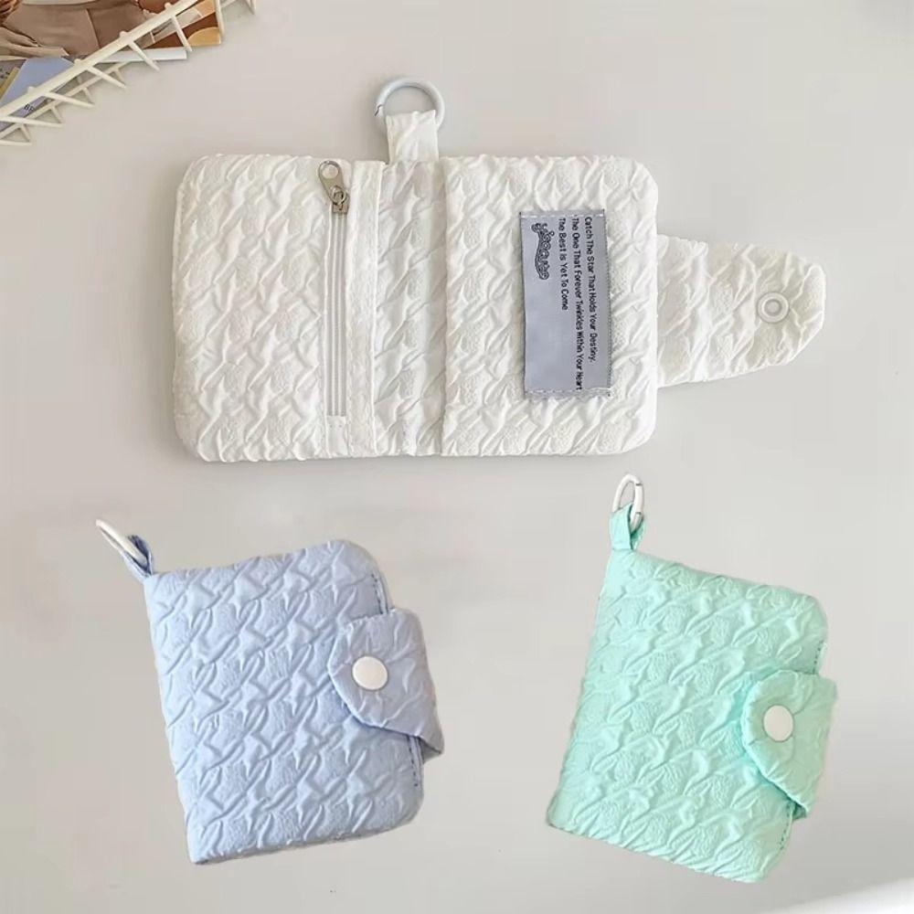 Cute Large Capacity Coin Purse Mini Wrinkled Earphone Bag Multi-layer Coin Pocket Children