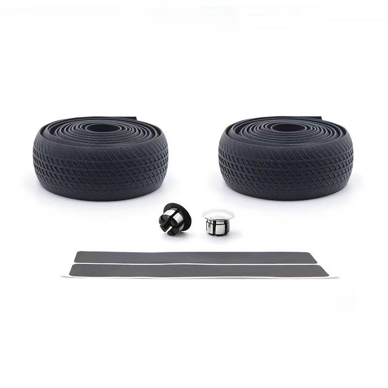 Comfort Grip Non-Slip Road Bike Handlebar Tape with Silicone Straps - Wear-Resistant Protection for Off-Road Drop Bars