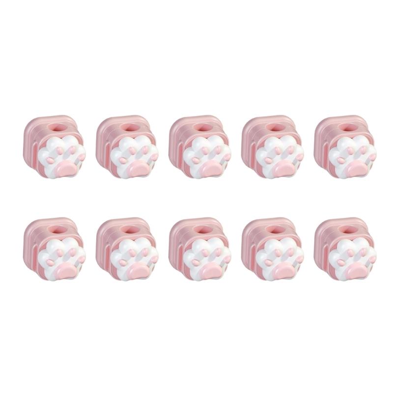 10PCS Cats Paws Magnetic Cable Clip For Desk Organization With Strong ABS Material And Secure Hold