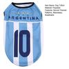 Soccer Jersey Dog T-Shirt Breathable Dog Tank Top Sleeveless Summer Football Apparel Pet Game Day Outfit for Small Medium Large Dogs