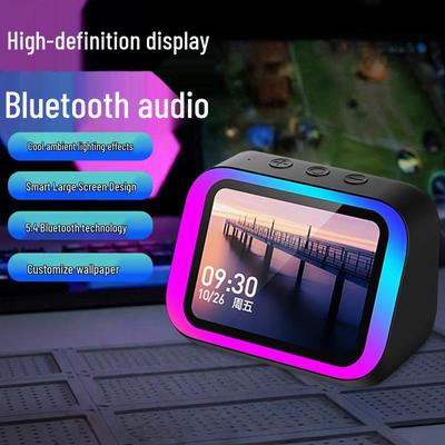 TF26PRO Smart Bluetooth Speaker with Display Screen and Clock - Portable, High-Quality Sound