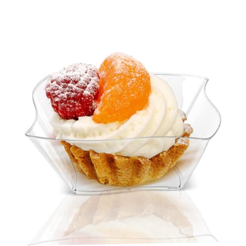 SEWACC 48 Disposable Plastic Dessert Cups for Ice Cream and Pudding