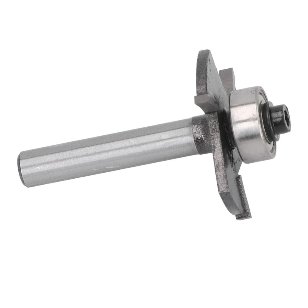 Freză cu canelură T 3 muchii coadă 1/4 inch Înălțime de tăiere 3/32 inch Freză pentru șină T cu rulment pentru