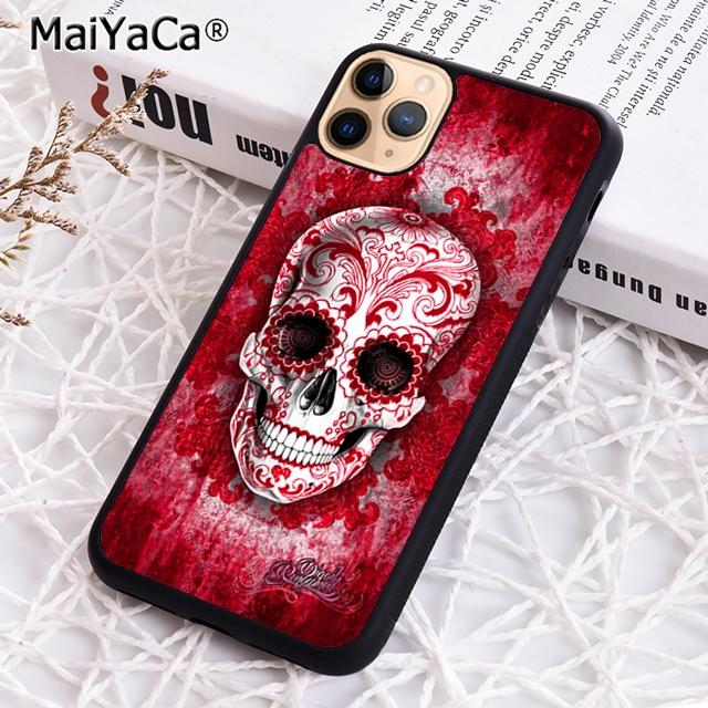 MaiYaCa Mexican Sugar Skull Protective Phone Case For iPhone 17 Air 16 pro max 15 14 plus 12 13 Shell Cover coque