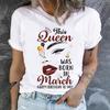 Cool Women's T-shirt This Queen Is Brown Graphic Print T-shirt Femme Happy Birthday Crerw-neck T-shirt Graphic Tshirts Polyester
