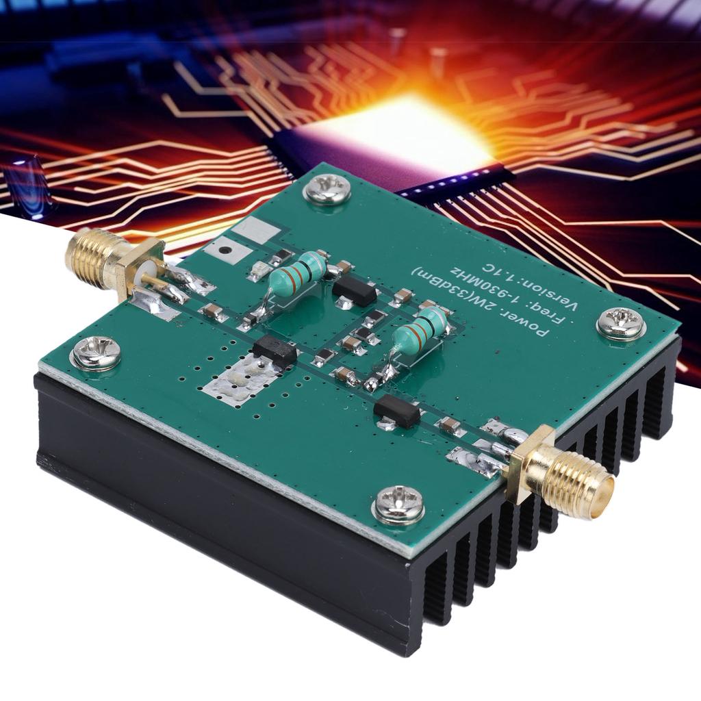 RF Wideband Amplifier Low Power Broadband Module Standard SMA Female Connector 1‑930MHz 2.0W