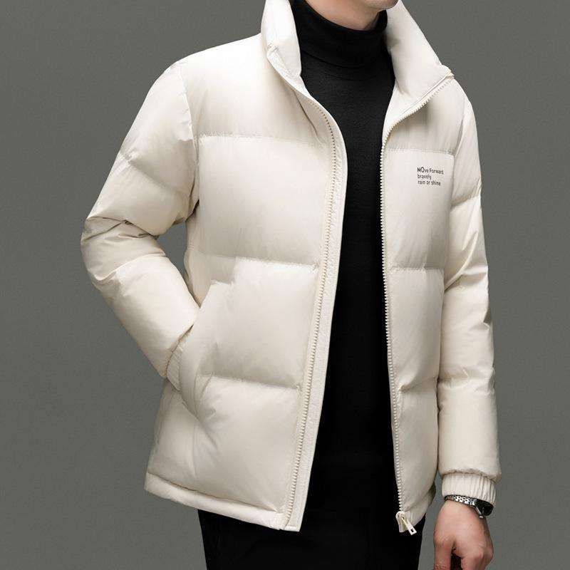 Veste d'hiver pour homme 90% duvet - Tendance, Polyvalente, Col montant Manteau chaud