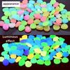 300pcs Luminous Pebble Stone Glow In The Dark Pebbles Colorful Gravel for Aquarium Fish Tank Ornament