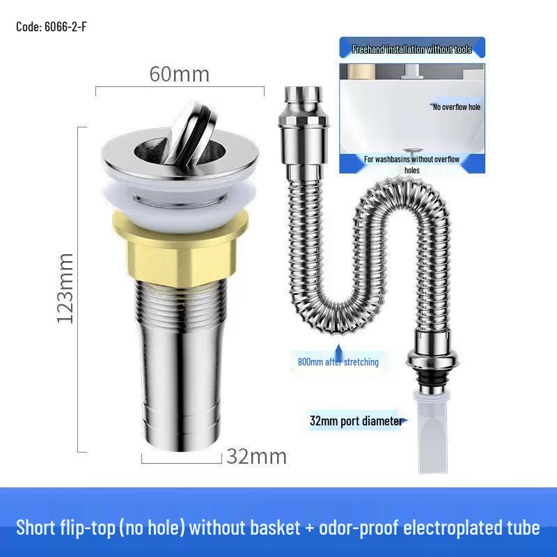 Xiehe Stainless Steel Basin Pop-Up Drain Kit