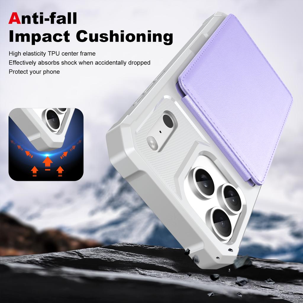Leather Wallet Card Holder Phone Case for IPhone Air 17 16 15 Plus 16 15 Pro Max with Bracket Phone Holder Stand Hard Cover