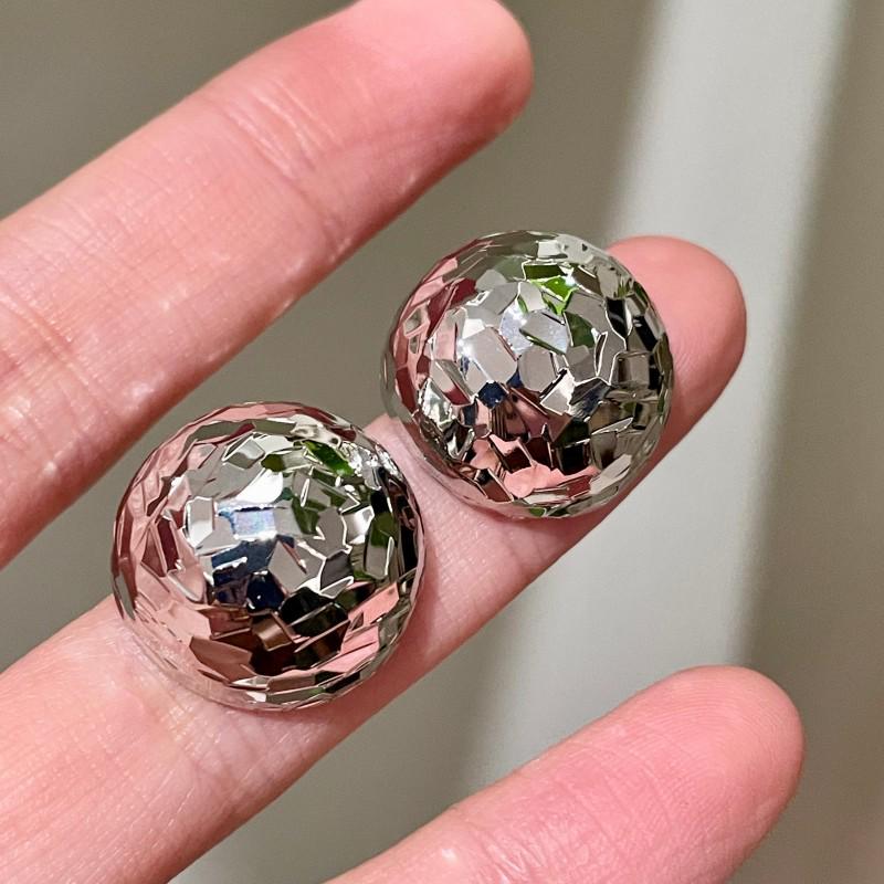 Металлические серьги-гвоздики в виде полусферы для колки льда: Женские Высококлассные Ретро Люксовые Серьги Тренд.