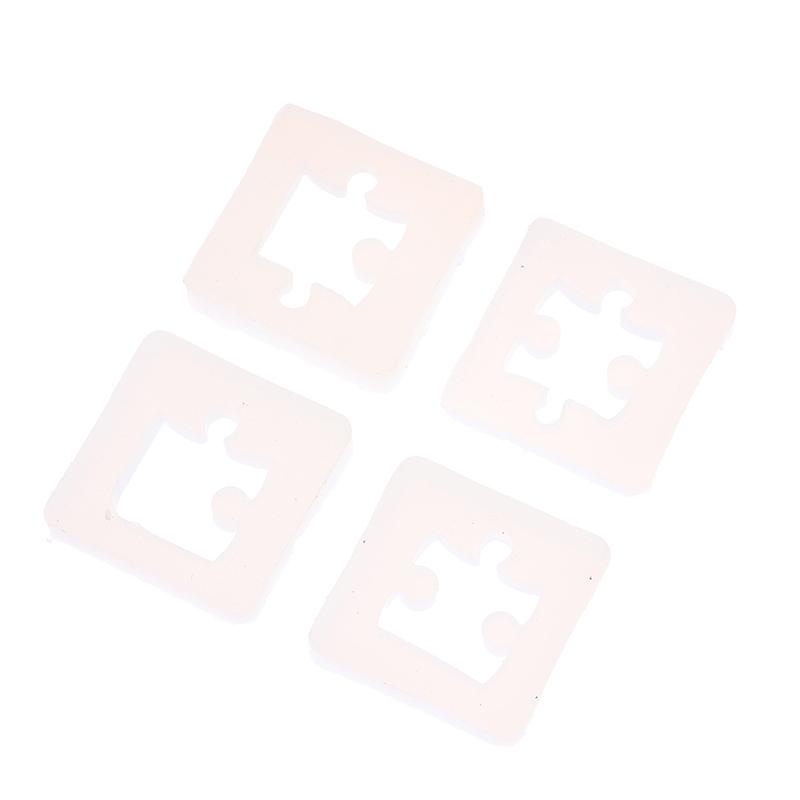 4Pcs/Set Silicone Puzzle Pendant Mold Diy Uv Resin Keyring Mould Jewelry Tool
