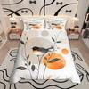 Homewish Modern Minimalist Duvet Cover Set, Chic Bird Bedding Set, Botanical Leaves Quilt Cover Set, Bedroom Decor